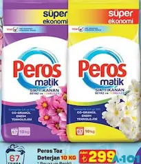 PEROS TOZ DETERJAN 10 KG fiyat ve kampanya bilgisi
